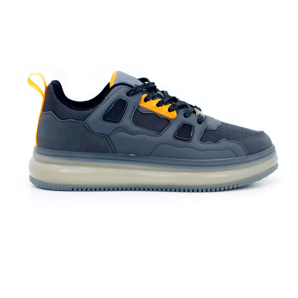 Deportivas gris-naranja