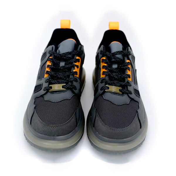 Deportivas gris-naranja