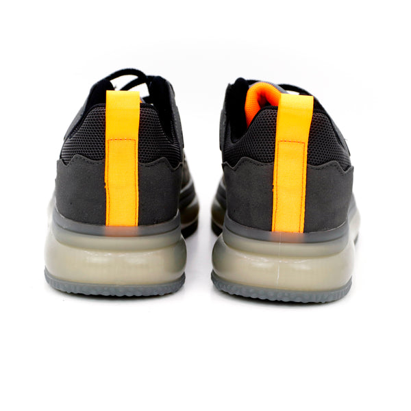 Deportivas gris-naranja