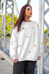 Sudadera corazones dorados
