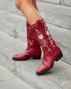 Botas de caña alta A-3432 Burdeos