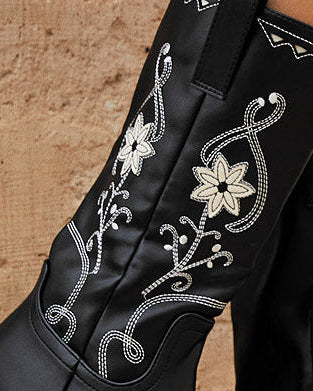 Botas de caña alta A-3432 Negro