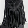 Botas de caña alta y flecos A-5431 Negro