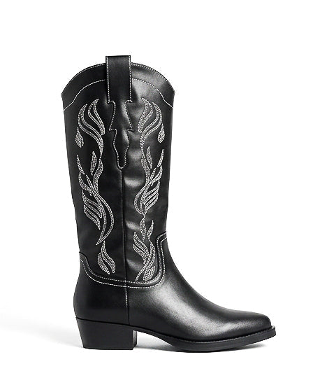 Botas de caña alta A-3435 Negro