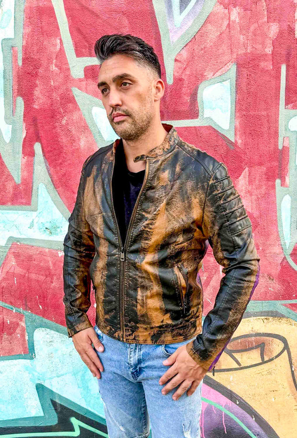 Cazadora motero polipiel