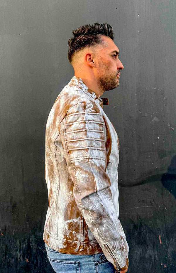 Cazadora motero polipiel