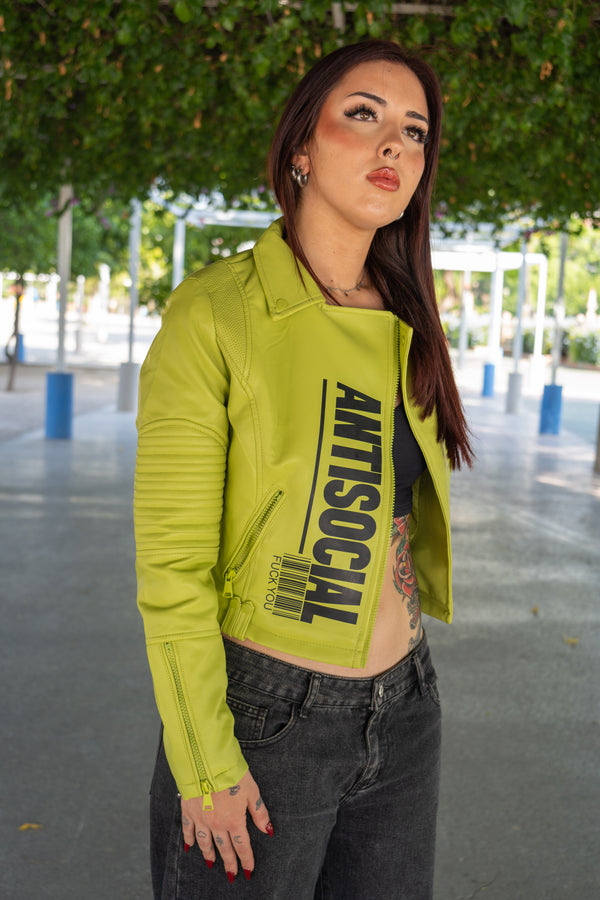 Cazadora biker polipiel