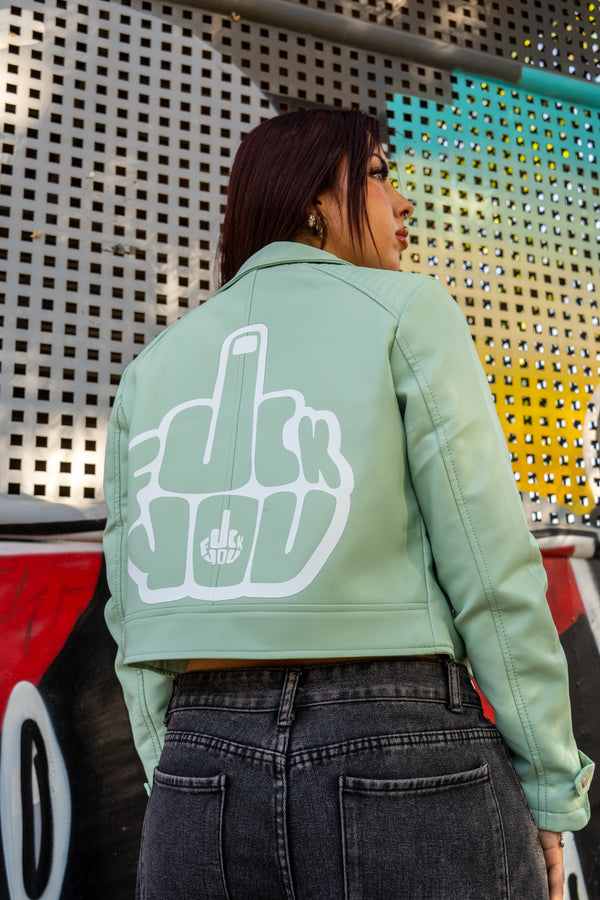 Cazadora biker polipiel