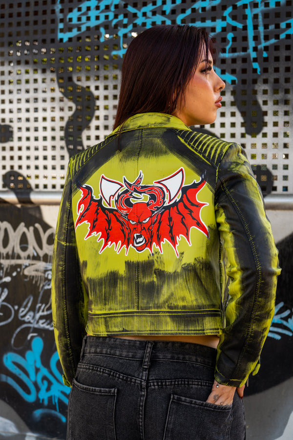 Cazadora biker polipiel