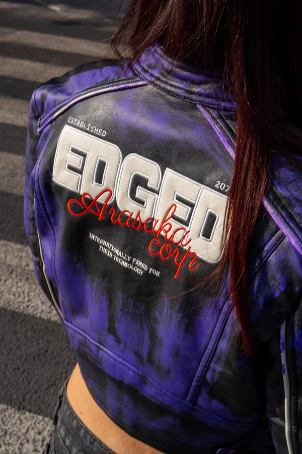 Cazadora biker pinceladas