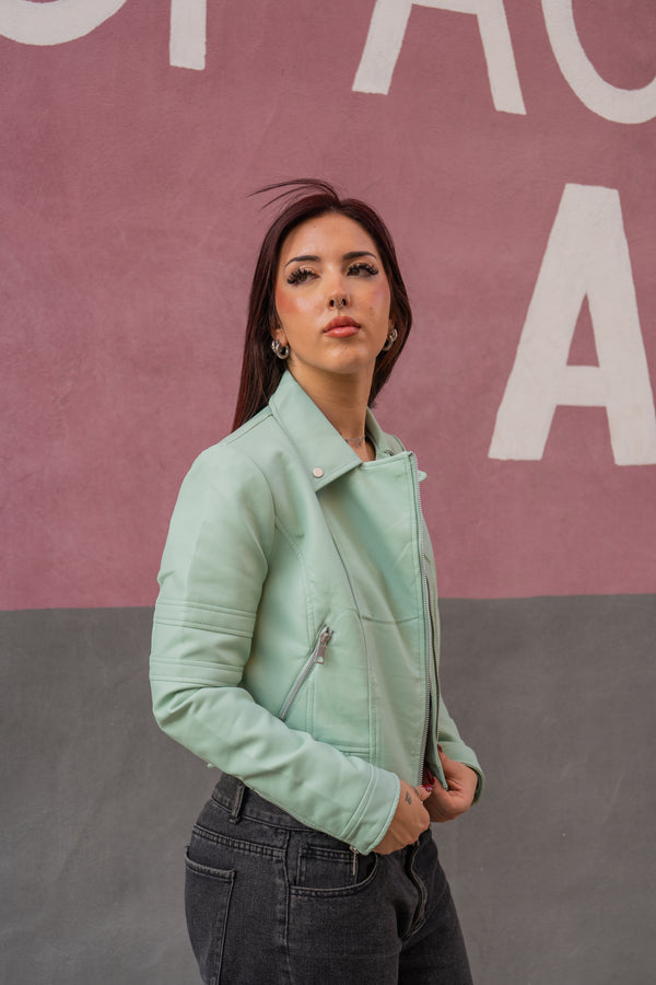 Cazadora biker polipiel