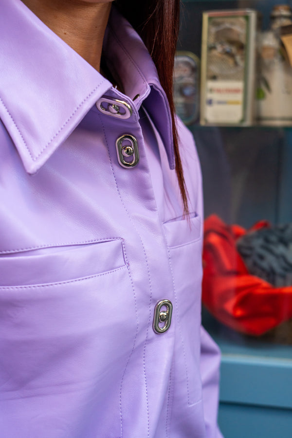 Chaqueta larga polipiel