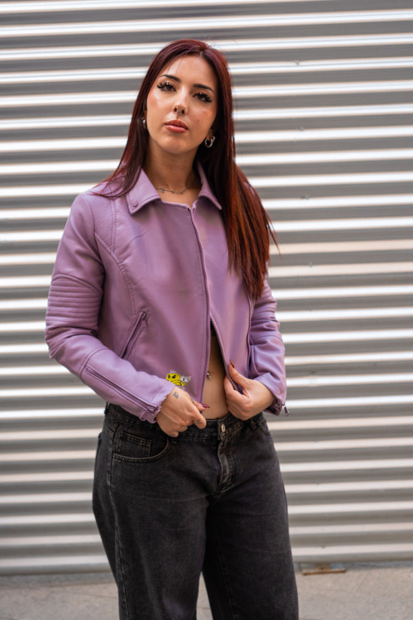 Cazadora biker polipiel