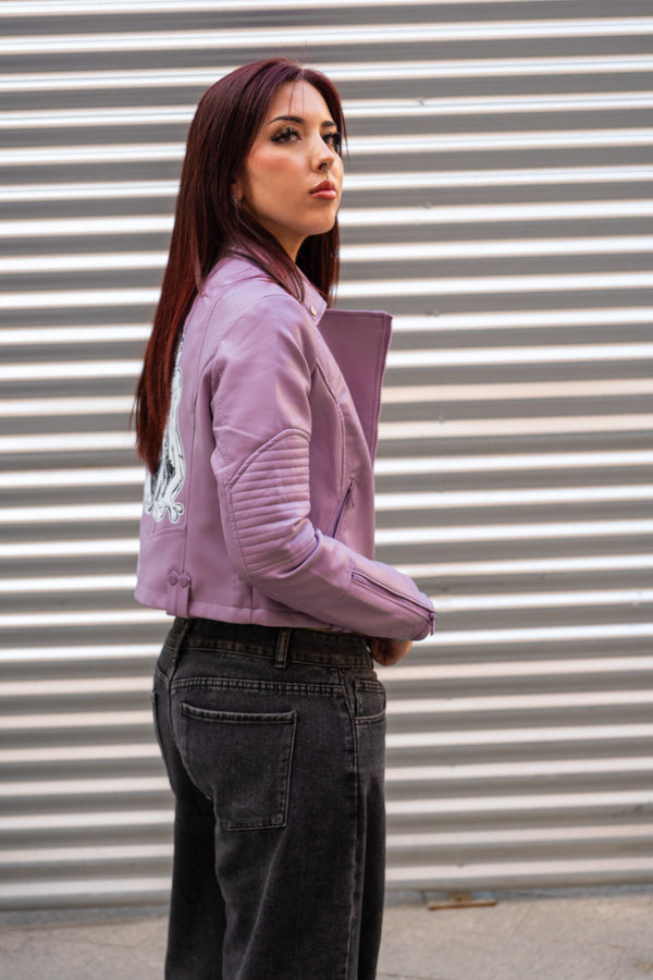 Cazadora biker polipiel