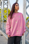 Sudadera corazones dorados