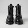 Botines de caña media con cordones - Negro