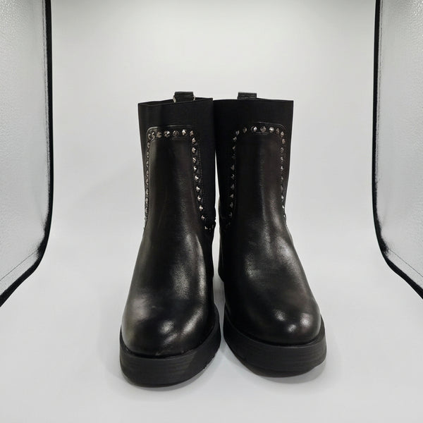 Botines pedrería con tacón ancho
