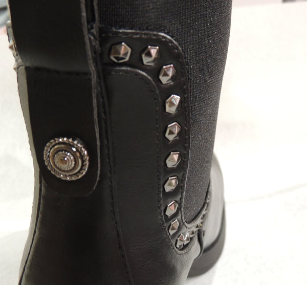 Botines pedrería con tacón ancho