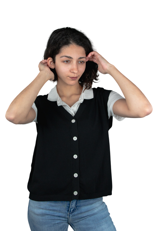 Chaleco de punto abotonado