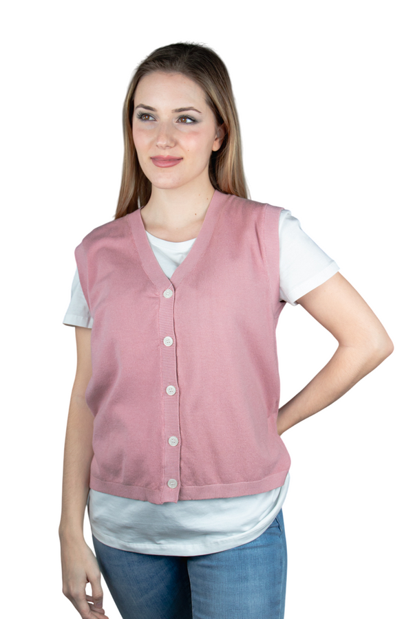 Chaleco de punto abotonado