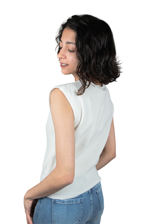 Top de canalé tipo chaleco