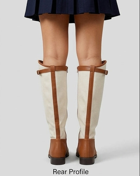 Botas de caña alta A-3428 camel