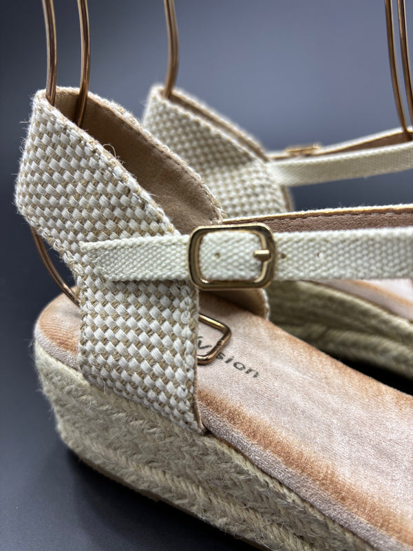 Sandalias 1228 Crema