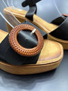 Sandalias de Tiras - Tacón cuadrado - Hebilla Efecto Carey
