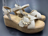Sandalias Textura Natural Cuña de Media Altura
