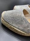 Sandalias de Cuña Brillo Plata y Dorado