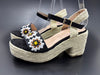 Sandalias Decor Tacón Ancho
