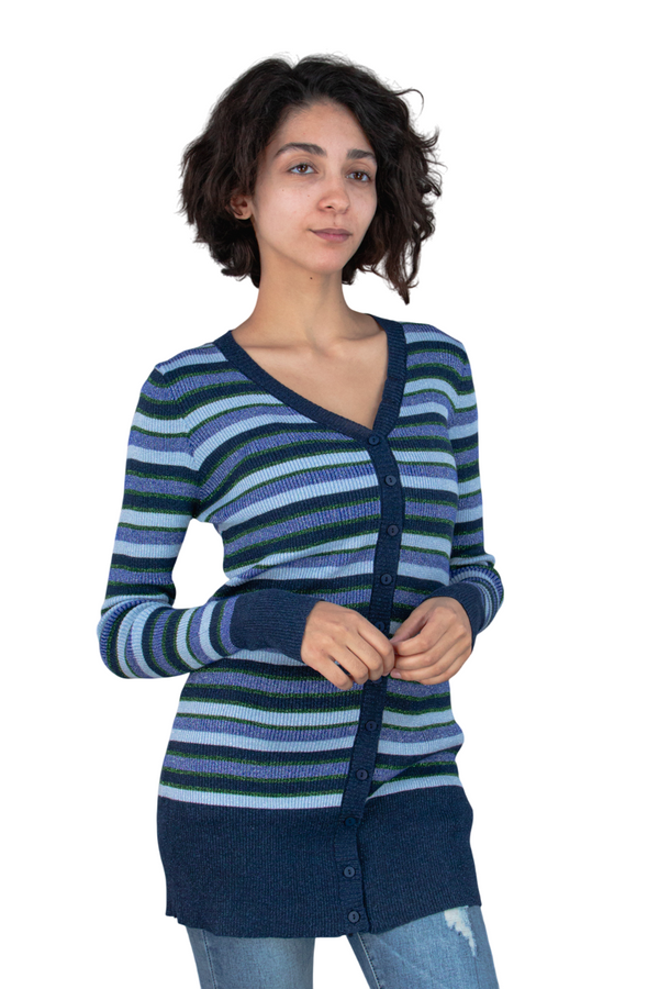 Cárdigan ceñido abotonado