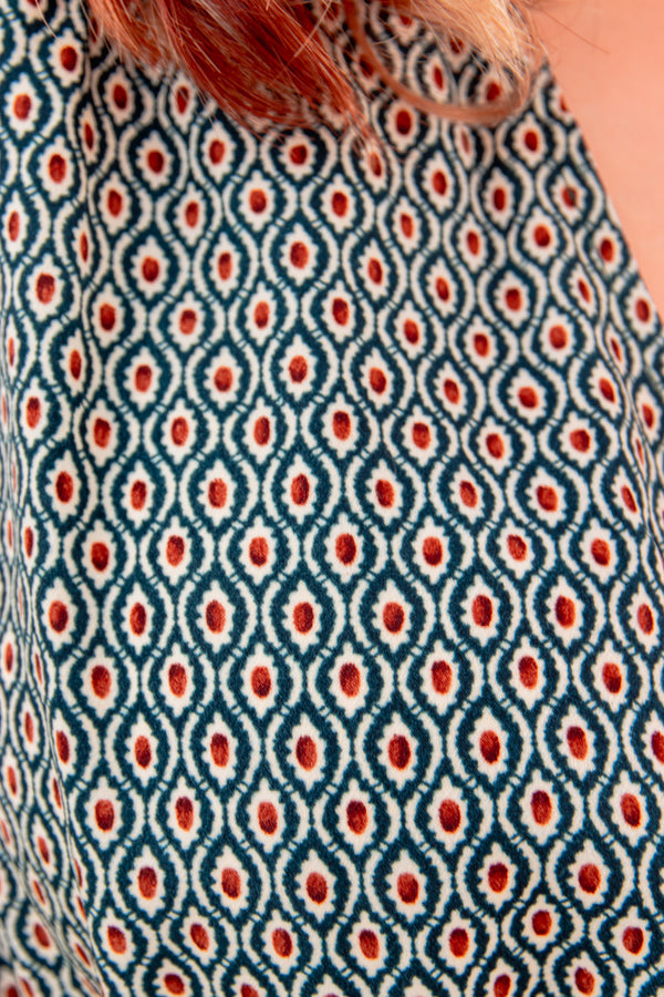 Vestido largo escote cruzado