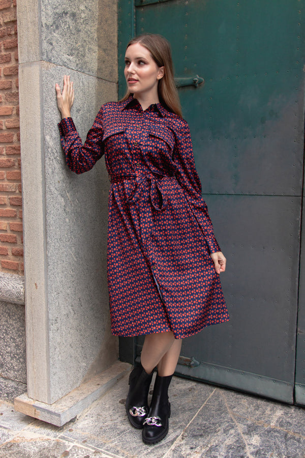 Vestido midi estampado