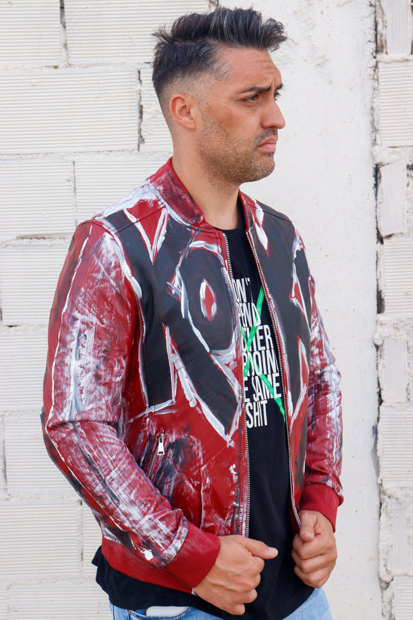 Cazadora motero polipiel