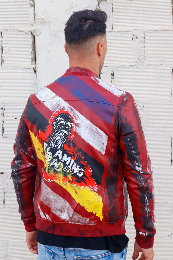 Cazadora motero polipiel