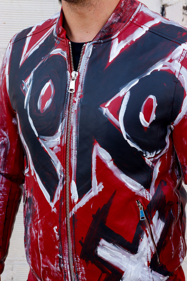 Cazadora motero polipiel