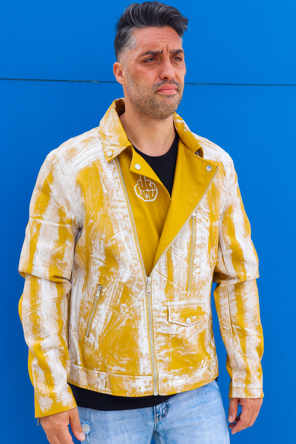 Cazadora motero polipiel FY