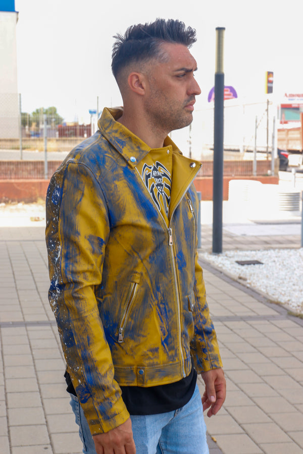 Cazadora motero polipiel DSY