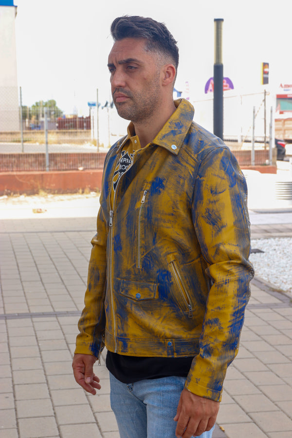 Cazadora motero polipiel DSY