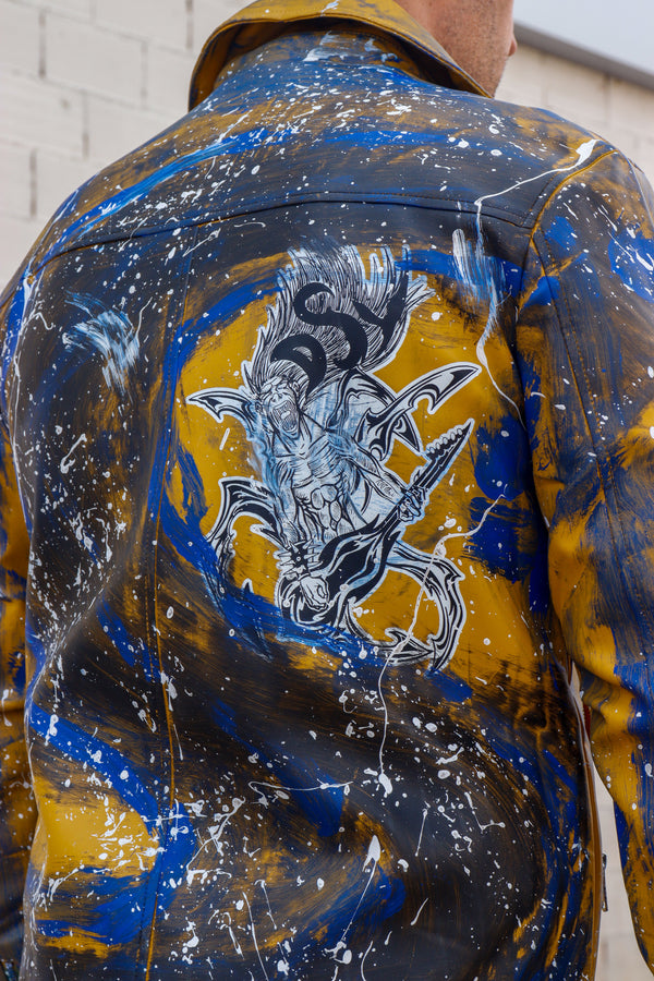 Cazadora motero polipiel DSY