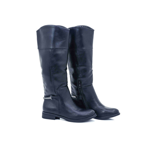 Botas planas de caña alta