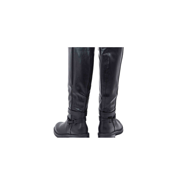 Botas planas de caña alta