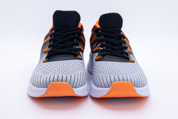 Deportivas gris-naranja