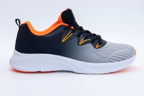 Deportivas gris-naranja
