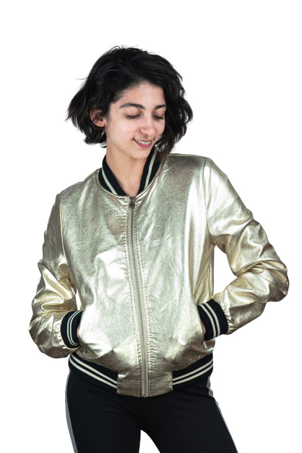 Chaqueta bomber brillo