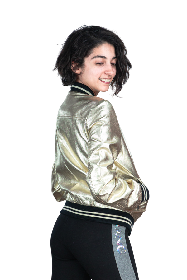 Chaqueta bomber brillo