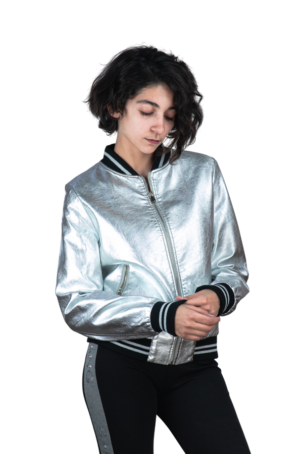 Chaqueta bomber brillo