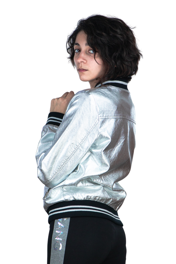 Chaqueta bomber brillo