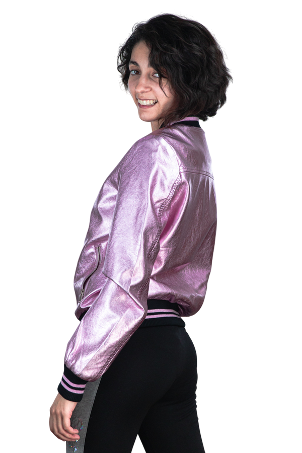 Chaqueta bomber brillo
